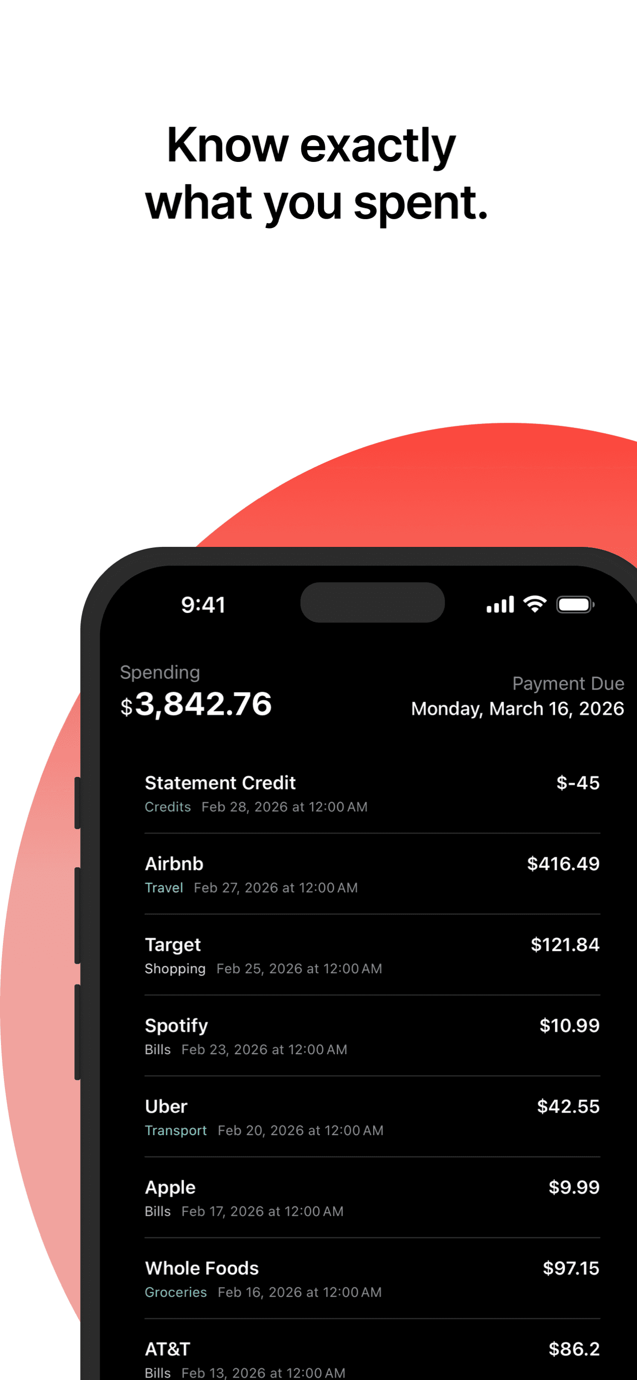 RetroBudget transaction ledger listing merchant, category chip, amount, and date for each expense